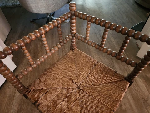 Vintage Wicker Corner Chair Cover
