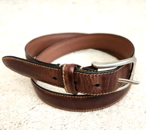 Cinturón de vestir/casual de cuero marrón para hombre talla 42 x 1,25 ancho - Imagen 1 de 8