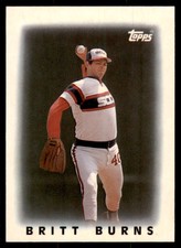 1986 Topps Major League Leaders Minis Britt Burns. Baseball Cards #10