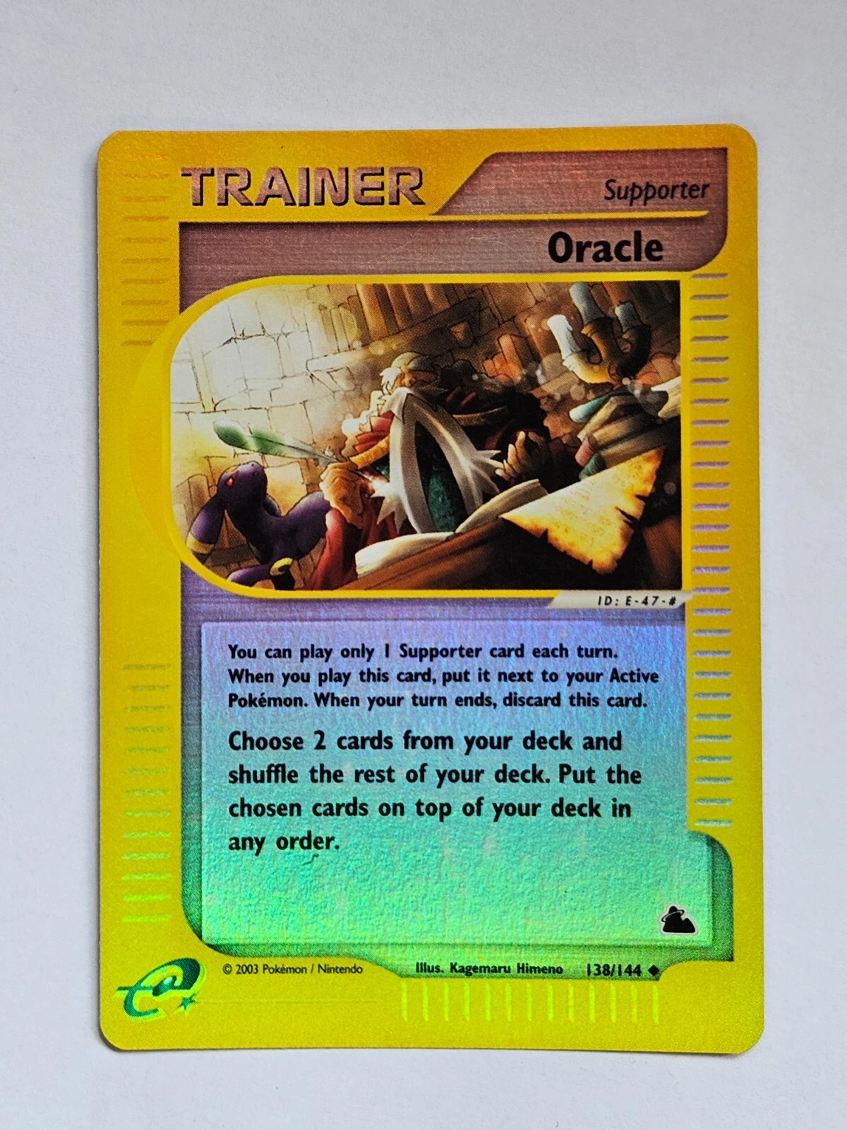 Oracle 138/144 Skyridge Reverse Holo Pokemon Card WOTC - EX / Near Mint