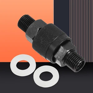 Set Accoppiatore Idraulico Attacco Rapido M14x1,5mm Raccordo Tubo Maschio Nero Durevole - Foto 1 di 14