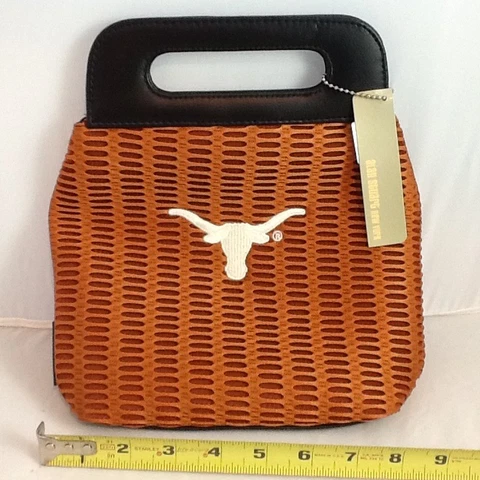 Texas Longhorns UT Alan Stuart small mesh purse bag tote embroidered NWT!! Cover