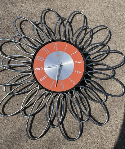 VERICHRON GEORGE NELSON CHROME STARBURST CLOCK WORKING MCM MID CENTURY MODERN Cover