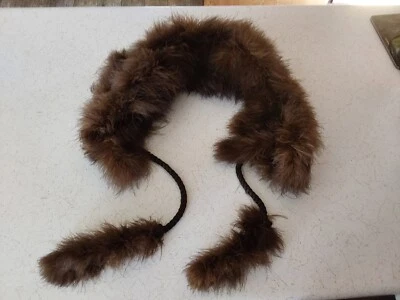 5' Vintage MINK Stole/Wrap with Tassels - Image 1 of 4
