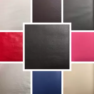 PVC Faux Leather Vinyl Fabric Upholstery Material High Quality Craft FR BS7177 - Picture 1 of 11
