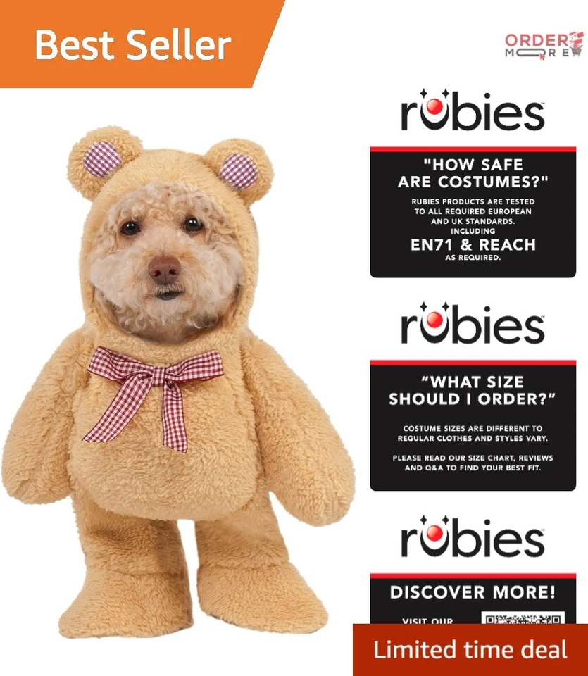 Rubie's Walking Teddy Bear Pet Costume Extra Small 883028170098