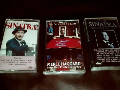 2 Frank Sinatra Cassettes and Merle sings Elvis Easy Listening Pop 👉 NEW SEALED - Image 1 of 4