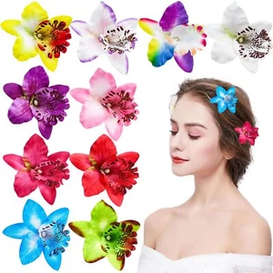 10 Stück Hawaii Strand Tropisch Kunstblume Haarschmuck - Haarspangen Nadeln - Bild 1 von 7