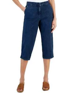 Karen Scott Women's Size 6 Denim Comfort Capri Pants in KS Overcast NwT - Picture 1 of 3