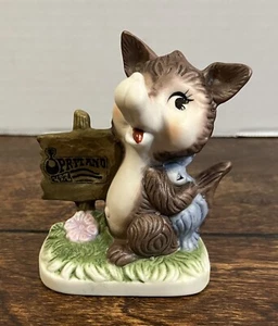 Vintage Opryland Theme Park Fox/Squirrel (?) Souvenir Porcelain Figurine - Picture 1 of 6