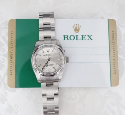 2017 SS Ladies Rolex 176200 SS Warranty 26mm Oyster Box Papers W1100 - Image 1 of 4