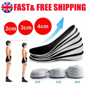 Waschbare Schuhhöhenerhöhung Einlegesohlen Fersenlift 2-4cm Luftstützkissen - Unisex - Bild 1 von 14