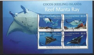 AUSTRALIEN 2021 COCOS KEELING ISLANDS REEF MANTA RAY MINIATURBOGEN FEIN GEBRAUCHT - Bild 1 von 1