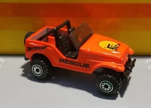 1995 Hot Wheels Trailbuster Baywatch Jeep Orange Loose from 5 pack - Picture 1 of 3