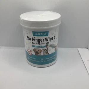 Ear Cleaner Finger Wipes 60 Counts, Grooming Kit Care for Dogs And Cats Exp 4/26 - Picture 1 of 3