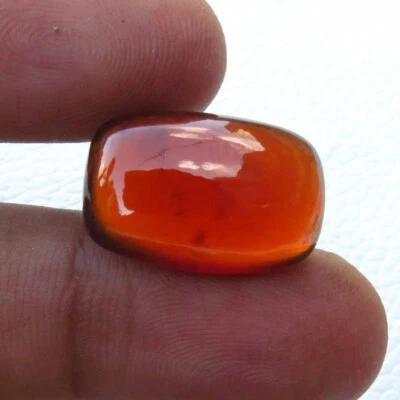 Natural Garnet Baguette Cabochon 18x12mm African Hessonite Gemstone DIY HSN-116 - Image 1 of 4