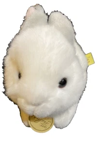 plush white rabbit Aurora World Miyoni Tots 8 in Stuffed Animal Gray Ears Bunny - Picture 1 of 5