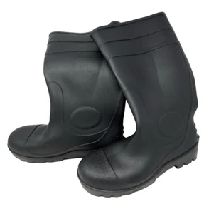 Par de botas de seguridad impermeables de goma negras resistentes a productos químicos, talla 11 (45) - Imagen 1 de 5