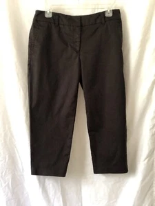 Kenar Womens Pants Size 8 Black Stretch Capris Flat Front Pockets - Picture 1 of 12