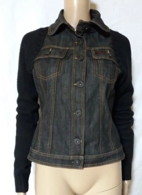 Moschino Black denim  jacket made in Italy - Image 1 of 4