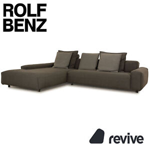 Rolf Benz Mio Fabric Corner Sofa Grey Recamiere Left Sofa Couch