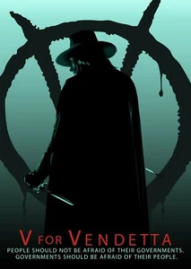 New V for Vendetta Wall Art Print Poster OR Canvas Size A4-A0 - Picture 1 of 2