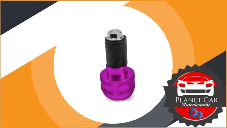 COPPIA CONTRAPPESI MANUBRIO SOFT VIOLA UNIVERSALI MOTO SCOOTER BILANCERI BAR - Immagine 1 di 1