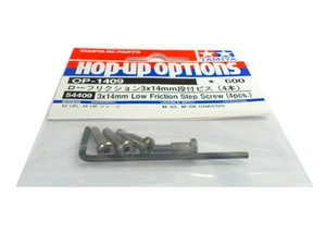 Tamiya 54409 RC 3x14mm Low Friction Step Screw(4pcs) TT02/M05/MF01X Hop Up Parts - Picture 1 of 1