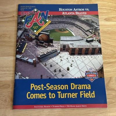 1997 Division Series Atlanta Braves Program Turner Field Inaugural Season RARE - Image 1 of 4
