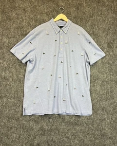 Vintage Polo Ralph Lauren Oxford Strick Segelboot Aqua Blau Monogramm Gr. XXL - Bild 1 von 12