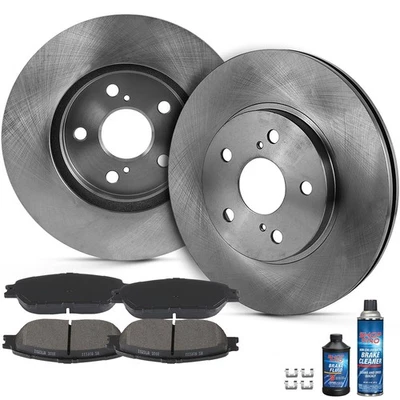 Se adapta a rotores ventilados de freno delantero y pastillas de cerámica para Lexus ES300 Toyota Camry Sienna Foto 1 de 4
