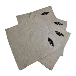 30% linen 4 x fabric table mats cloths apx 15x16" - excellent condition - Picture 1 of 10