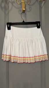 Lucky In Love Neon Bordüre Plissee weiß Tennis Pickleball Rock XS (0-2) 12" - Bild 1 von 7