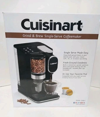 NUEVA cafetera Cuisinart DGB-2 de un solo servicio para moler y preparar cápsulas molidas frescas  Foto 1 de 4