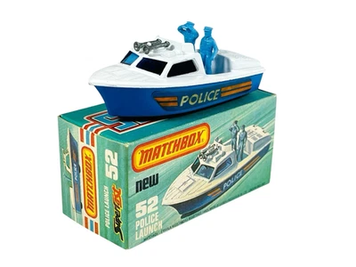 Matchbox Lesney Superfast MB52 Police Launch Speed Boat w/K Box - Image 1 of 4