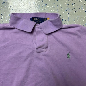 Polo Ralph Lauren Polo Shirt Woman Large Lavender Custom Slim Fit Embroider Pony - Picture 1 of 6