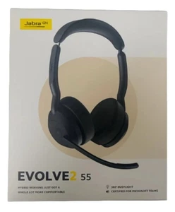 Jabra Evolve2 55 Stereo Wireless Headset w Noise Cancellation & AirComfort Tech - Picture 1 of 1