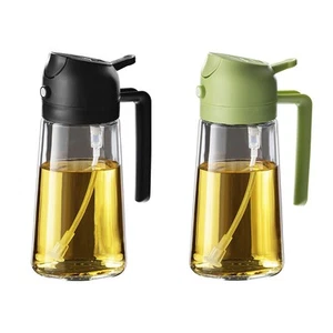 16oz/470ml Glass Olive Oil Sprayer for Cooking - 2 in 1 Olive Oil Dispenser f... - Picture 1 of 6