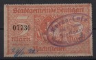 [31148] - HOCKERSTEUERMARKE (Nachtsteuer) STUTTGART, 5 Mark, 24.01.1922, Lindman
