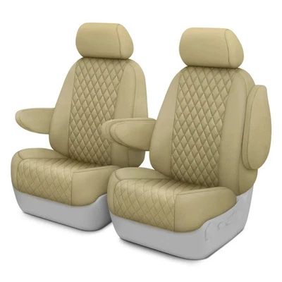 For Lexus SC430 02-07 CalTrend Diamond Quilted 1st Row Beige Custom Seat Covers Foto 1 de 4