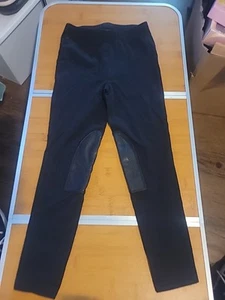 Ralph Lauren Girls Black Leggins Preowned Ss 6 - Picture 1 of 2