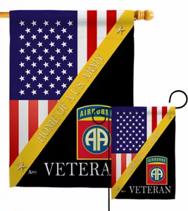 Home of 82nd Airborne Garden Flag Army Armed Forces Gift Yard House Banner - Bild 1 von 17