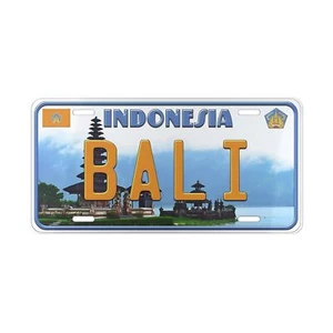 Matrícula de tocador frontal personalizada Bali Indonesia, arte de pared de metal personalizado - Imagen 1 de 5