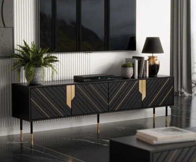 TV-Lowboard Banjul 4D 200 TV Schrank Original Modern Stilvoll Wohnzimmer - Bild 1 von 4