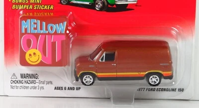 Johnny Lightning Boogie Vans 1977 Ford 77 Econoline 150 Van Mellow Out 1:64 - Image 1 of 4