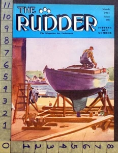 1947 SAILBOAT MARINA BUILDING CONSTRUCTION NAUTICAL BOATING COVER ART FC2601 - Picture 1 of 1