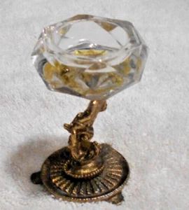 Celeste Metal and Glass Salt Cellar - Picture 1 of 3