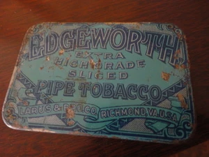 EDGEWORTH LARUS & BRO. CO. EXTRA HIGH GRADE SLICED PIPE TOBACCO TIN Vintage - Picture 1 of 7