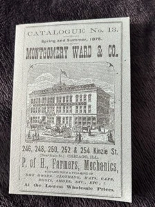 Montgomery Ward Catalogue No 13 Spring and Summer 1875 Vintage Reprint Near Mint - Picture 1 of 5
