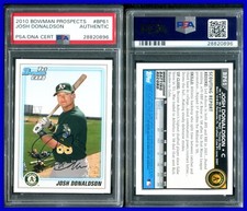 PSA DNA 2010 Bowman Prospects Josh Donaldson RC Autographed Signed AUTO POP2